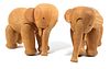 (2) Vintage KAY BOJESEN Toy Wood Elephant