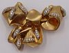JEWELRY. Signed Forley 18kt Gold and Diamond Bow