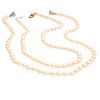 Collection of Two Cultured Pearl, 14k, Sterling Silver Necklaces