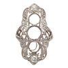 Art Deco Diamond, Platinum Ring Mounting