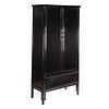 Tall Black Lacquered Cabinet