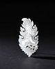 Chinese White Jade Leaf-Shaped Plaque, Ming