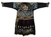 Chinese Formal Silk Dragon Robe, 19th Century