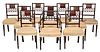 Fine Set of Ten Sheraton Mahogany Dining Chairs