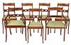 Set of Six Classical Swan Carved Dining Chairs