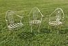 Three Wrought Iron Garden Chairs