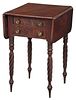 American Federal Mahogany Two Drawer Work Table