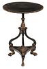 Regency Carved Ebonized and Gilt Pedestal Table