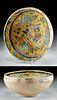 13th C. Islamic Nishapur Glazed Pottery Bowl w/ Birds