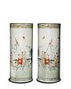 Pair of Chinese Famille Rose Hat Stands, Republic