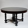 William and Mary Style Faux Tortoiseshell Painted Dining Table