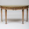 George III Style Painted and Parcel-Gilt D-Shaped Console, of Recent Manufacture