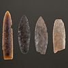 A Group of Paleo Points / Blades, Longest 4-1/4 in.
