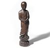 18th Century Japanese wood carving of monk