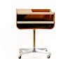 Mid-Century Plywood and Laminate Desk on Casters
