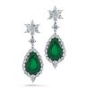 19.34ct Emerald And 8.70ct Diamond Earrings