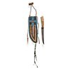 Sioux Beaded Buffalo Hide Knife Sheath, with Knife, From the Collection of Robert Jerich, Illinois
