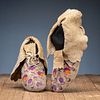 Canadian Cree Embroidered Soft Soled Moccasins, From the Collection of Robert Jerich, Illinois