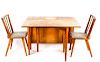 Conant Ball 2 MCM Side Chairs & Drop Leaf Table