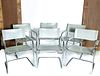 Set, Six Matteograssi Bauhaus Leather MG5 Chairs