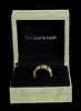 Attr. VCA 18K YG Perlee Clover Ring w/Diamonds