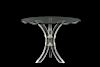 Modern Lucite Tripod Pedestal Table with Glass Top