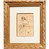 Auguste Renoir, "The Bather", etching