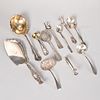 Group assorted sterling silver serving pieces