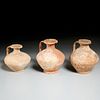 (3) Roman style earthenware jugs, ex-museum