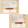 Pair Ancient Roman parchment scroll reproductions