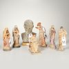 (6) Greco-Roman style statuettes & bust