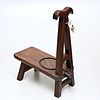 Chinese carved wood sugar cane press