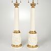 Pair Greco-Roman style table lamps