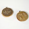 (2) antique English novelty figural coin purses