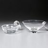 (2) Steuben colorless glass bowls