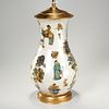 Chinoiserie decalomania table lamp