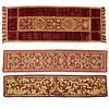 (3) Continental Baroque embroidered panels