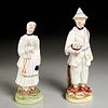 Pair Staffordshire porcelain Malabar figures