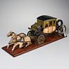 American colonial stagecoach replica model
