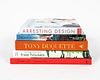 FIVE HARDCOVER ART BOOKS ON DECORATING AND DESIGN