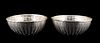 PAIR, CHRISTOFLE WOVEN SILVER PLATE BREAD BASKETS