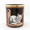 PIERO FORNASETTI "CAT WITH BOOKS" WASTE BASKET