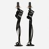 Albert Paley, Cloaked Nuance Candleholders, pair