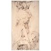 ROBERTO MONTENEGRO, Hamlet, Signed, Ink on paper, 12.5 x 8.8" (32 x 22.4 cm)