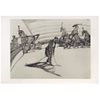 HENRI TOULOUSE - LAUTREC, From the series Au Cirque, F on plate, Lithography w/o print number, posthumous edition, 7.4 x 9.8" (19 x 25 cm), Document