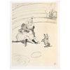 HENRI TOULOUSE-LAUTREC, From the series Au Cirque, F on plate, Lithography without print number, posthumous edition, 11.4 x 11.8" (29 x 30 cm), Docume