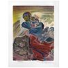 DAVID ALFARO SIQUEIROS, Madre e hijo, from the binder Mexican Suite, 1969, Signed, Lithography 198 / 300, 20.8 x 15.7" (53 x 40 cm)