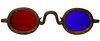A 19THC GILDED WOOD OPTOMETRIST SIGN WITH COLORED LENS