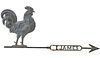 A LIGHTNING ROD WEATHER VANE WITH ROOSTER CIRCA 1900