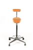 Perch Stool" by Herman Miller, Peach Upholstery